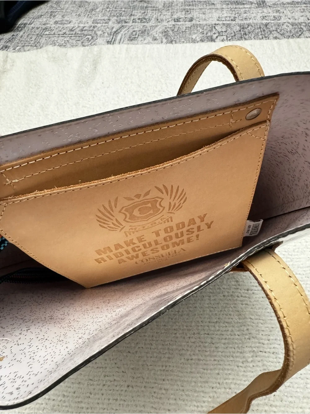 Consuela Everyday Tote - Floral Multicolor with Tan Straps